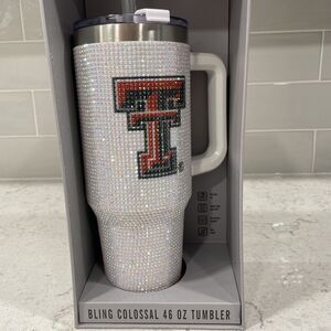 TEXAS TECH Bling Colossal 46oz LIMITED EDITION Steel Tumbler Rhinestone In Box